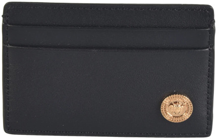 Versace Zwarte Portemonnees voor Mannen Aw23 Versace , Black , Heren - ONE Size