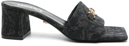 Versace Zwarte Sandalen voor Vrouwen Versace , Black , Dames - 37 Eu,38 Eu,37 1/2 Eu,39 Eu,36 Eu,40 Eu,38 1/2 EU