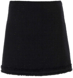 Versace Zwarte tweed mini rok Versace , Black , Dames - S,Xs