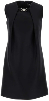 Versace Zwarte twill mini-jurk Versace , Black , Dames - M,S,Xs