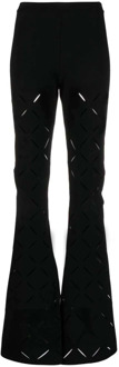 Versace Zwarte uitgesneden flared broek Versace , Black , Dames - XS