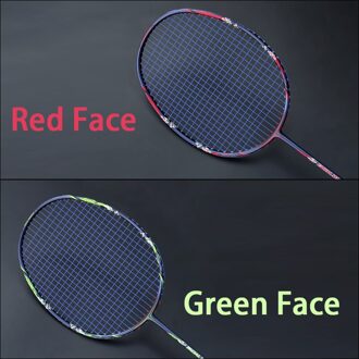 Verschillende Gezicht Ultralight 57G 9U Koolstofvezel Offensief Badminton Rackets Met Snaren Tassen Professionele Racket Sport Volwassen Blauw