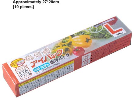 Verse Houden Zak Voor Groente Fruit Opslag Bevriezing Behoud Verzegelde Tassen Herbruikbare Vers Houden Zak Voedsel Organisatie 10stk 27cmX28cm