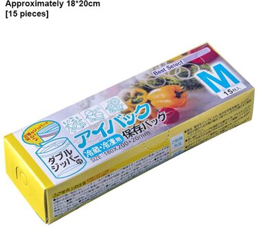 Verse Houden Zak Voor Groente Fruit Opslag Bevriezing Behoud Verzegelde Tassen Herbruikbare Vers Houden Zak Voedsel Organisatie 15stk 18cmX20cm