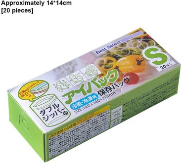 Verse Houden Zak Voor Groente Fruit Opslag Bevriezing Behoud Verzegelde Tassen Herbruikbare Vers Houden Zak Voedsel Organisatie 20stk 14cmX14cm