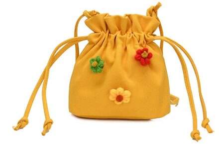 Verse Slung Canvas Tas Eenvoudige Op De Kleine Tas Vrouwelijke Buitenlandse Meisje Schoudertas Oranje