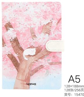 Versheid Sketchbook Mooie Kersenbloesem Sakura Magnetische Gesp Dagboek Notebook A5 Notebook Pagesoffice Notebooks A5 Pagina 'S