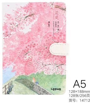 Versheid Sketchbook Mooie Kersenbloesem Sakura Magnetische Gesp Dagboek Notebook A5 Notebook Pagesoffice Notebooks A5 Pagina 'S