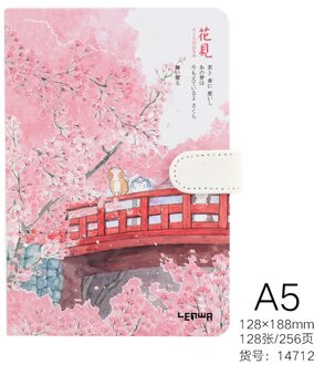 Versheid Sketchbook Mooie Kersenbloesem Sakura Magnetische Gesp Dagboek Notebook A5 Notebook Pagesoffice Notebooks A5 Pagina 'S