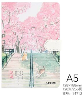 Versheid Sketchbook Mooie Kersenbloesem Sakura Magnetische Gesp Dagboek Notebook A5 Notebook Pagesoffice Notebooks A5 Pagina 'S