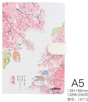 Versheid Sketchbook Mooie Kersenbloesem Sakura Magnetische Gesp Dagboek Notebook A5 Notebook Pagesoffice Notebooks A5 Pagina 'S