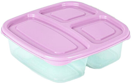 Vershoudbakje - 3-vaks - 1,2L - meal prep - herbruikbaar - roze
