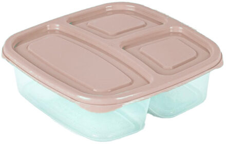 Vershoudbakje - 3-vaks - 1,2L - meal prep - herbruikbaar - taupe