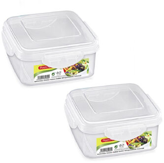 Vershoudbakje voor vriezer en magnetron - 6x - 1,6L - kunststof