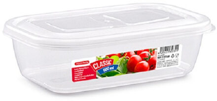 Vershoudbakje - vriezer en magnetron - 0,6L - kunststof - mealprep