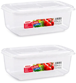 Vershoudbakje vriezer en magnetron - 10x - 1,2L - kunststof