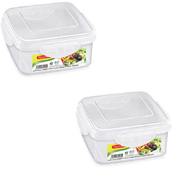 Vershoudbakje vriezer / magnetron - 8x - 600 ml - kunststof