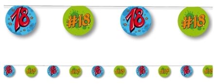 Versiering 18 jaar blauw/groen Multi