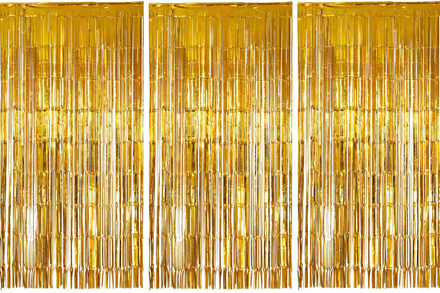 Versiering gouden deurgordijn 3x