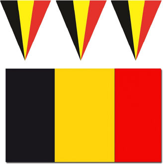 Versiering pakket vlaggen Belgie voor binnen/buiten