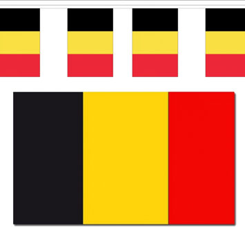 Versiering pakket vlaggen Belgie voor binnen/buiten