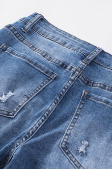 Versleten Skinny Jeans Blauw