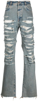 Versleten Straight-Leg Jeans 424 , Blue , Heren - M