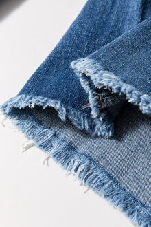 Versleten Zoom Denim Short Blauw