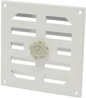 verstelbaar ventilatierooster met hor, maat 15.5 x 15.5 cm| wit