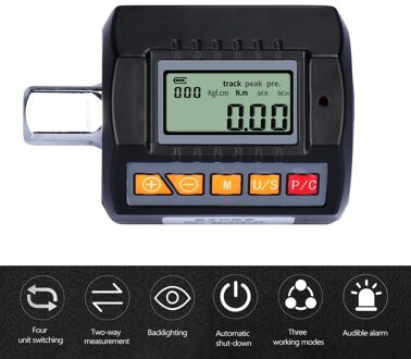 Verstelbare 1/2 "1/4 3/8 Digitale Momentsleutel Adapter Professionele Elektronische Koppel Meter Voor Fiets Auto Reparatie 0.3-200N. M 30N.m