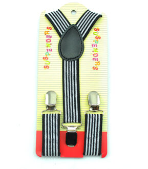 Verstelbare 2.5 cm x 65 cm Gestreepte #6 Kids Bretels Kinderen/Jongens/Meisjes Elastische Bretels Slim Jarretelle Y-back Bretels