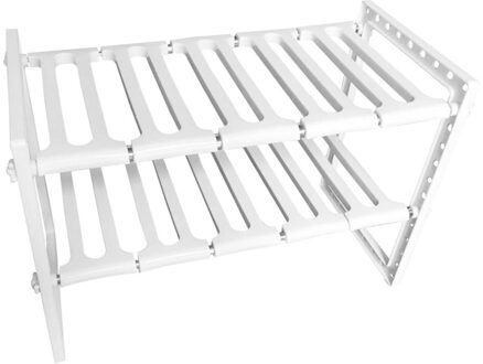 Verstelbare 2 Tier Onder Gootsteen Plank Keuken Opslag Organiseren Rack Houder Expandable Plank Organizer Voor Keuken