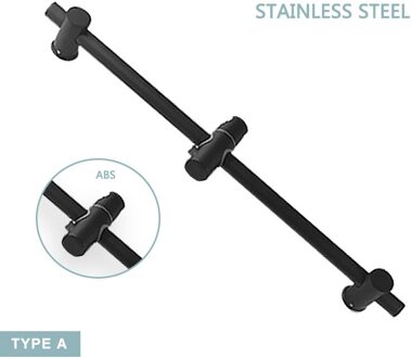 Verstelbare 3 Functie Matte Black Douchekop Slide Bar Met Handdouche En 1.5M Slang Wandmontage Douche sliding Bar Set A Slide Bar enkel en alleen