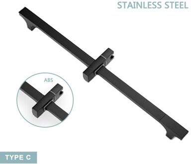 Verstelbare 3 Functie Matte Black Douchekop Slide Bar Met Handdouche En 1.5M Slang Wandmontage Douche sliding Bar Set C Slide Bar enkel en alleen