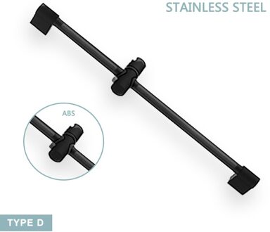 Verstelbare 3 Functie Matte Black Douchekop Slide Bar Met Handdouche En 1.5M Slang Wandmontage Douche sliding Bar Set D Slide Bar enkel en alleen