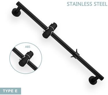 Verstelbare 3 Functie Matte Black Douchekop Slide Bar Met Handdouche En 1.5M Slang Wandmontage Douche sliding Bar Set E Slide Bar enkel en alleen