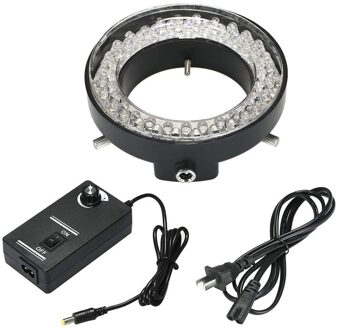 Verstelbare 56 Led Ring Light Illuminator Lamp Voor Industrie Stereo Microscoop Camera Vergrootglas Ac 90V-240V adapter