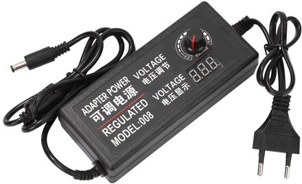 Verstelbare Adapter Ac 100-220V Naar Dc 3V-12V 3V-24V 9V-24V 1A 3A 5A Led Strip Licht Voeding Adapter Transformers Display 3V-12V 5A / EU