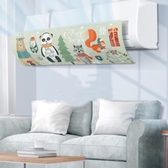 Verstelbare Airconditioning Cover Wind Deflector Voorruit Airconditioner Gereedschap Air Baffle Schild Kantoor Woonaccessoires panda
