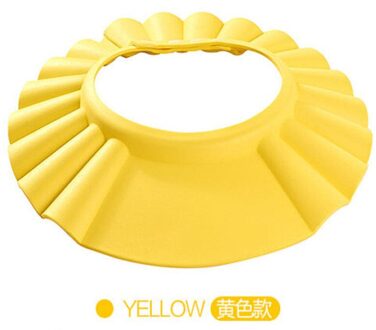 Verstelbare Baby Shampoo Cap Peuter Kinderen Bad Douche Hat Wash Hair Caps Voor Kinderen Baby Care geel