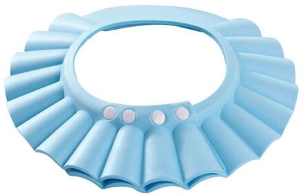 Verstelbare baby Shower Cap Kind Shampoo Caps Kid Baden Waterdicht Shield Hoeden Resizable Hoed 3 Kleuren Shampoo Cap Shampoo Cap blauw