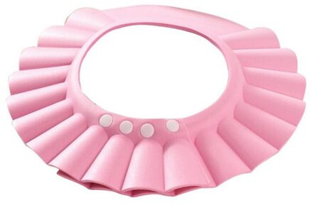 Verstelbare baby Shower Cap Kind Shampoo Caps Kid Baden Waterdicht Shield Hoeden Resizable Hoed 3 Kleuren Shampoo Cap Shampoo Cap roze