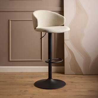 Verstelbare Barkruk 'Larue' kleur Beige (zithoogte 61-82cm)