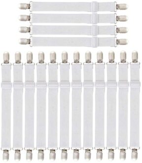 Verstelbare Bereik Elastische Vel Spanner Met Metalen Clip Multifunctionele Eenvoudig Te Installeren Duurzaam Spanner 16 stk