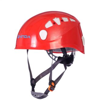 Verstelbare Bergbeklimmer Helm Outdoor Veiligheid Klimmen Fietsen Drifting Abseilen Protector Gear Rood