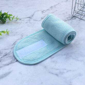 Verstelbare Brede Haarband Yoga Spa Bad Douche Make Wassen Gezicht Haar Wrap Toweling Stretch Salon Facial Make Up Accessoires Blauw