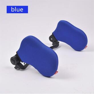 Verstelbare Car Seat Hoofdsteun Travel Rest Nekkussen Auto Hoofd Ondersteuning Dutje Slaap Zowel Side Kussen voor Kinderen Kinderen Volwassenen Blauw