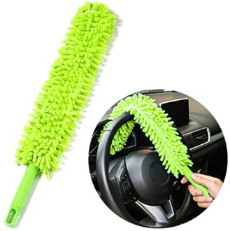 Verstelbare Chenille Afstoffen Borstel Verlengen Stretch Thuis Stofdoek Airconditioning Auto Meubels Huishoudelijke Borstel groen