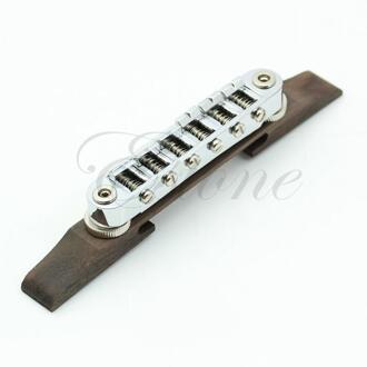 Verstelbare Chrome Palissander Brug Roller Zadels Voor Les Paul Jazz Gitaar