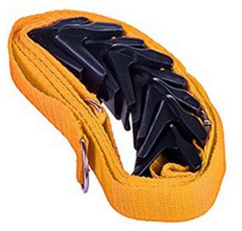 Verstelbare Creatieve Bandjes Hat Bag Jas Kledingrek Organizer Opslag Houders Hanger Over De Deur Keukenkast Kast geel